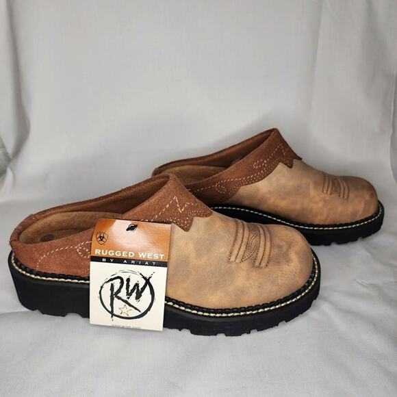 Ariat Rugged West Nubuck Distressed Mules - Women's 7.5 - NWT/No box - Picture 2 of 9
